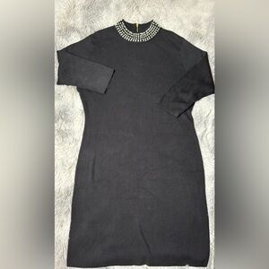 Ashley Stewart Charcoal Long Sleeve Dress